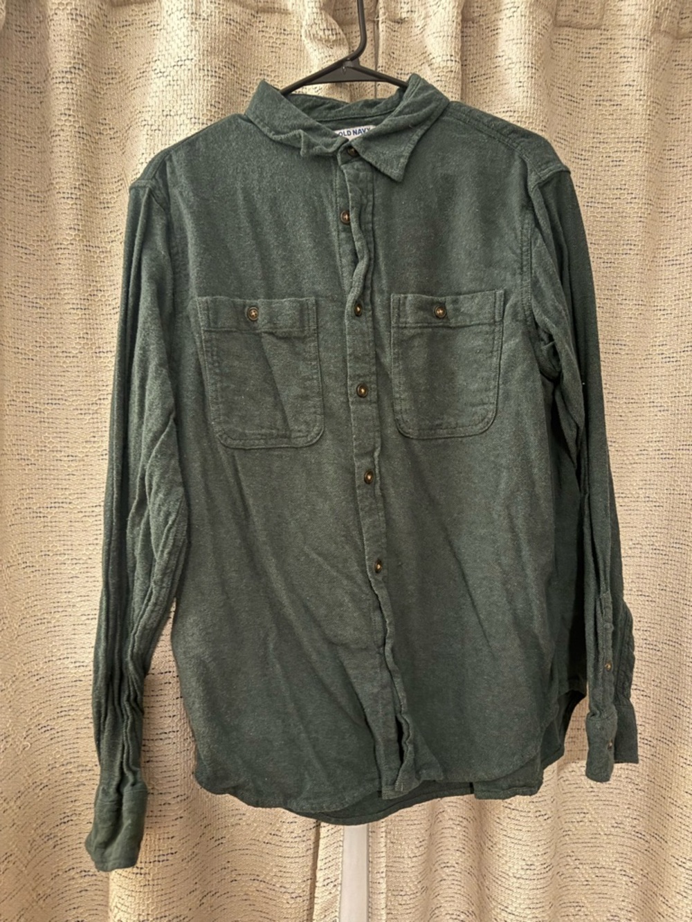 New Old Navy Forest Green Button-Up Casual Shirt WOT